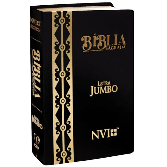 Bíblia Sagrada Letra Jumbo NVI Capa Arabesco Preta