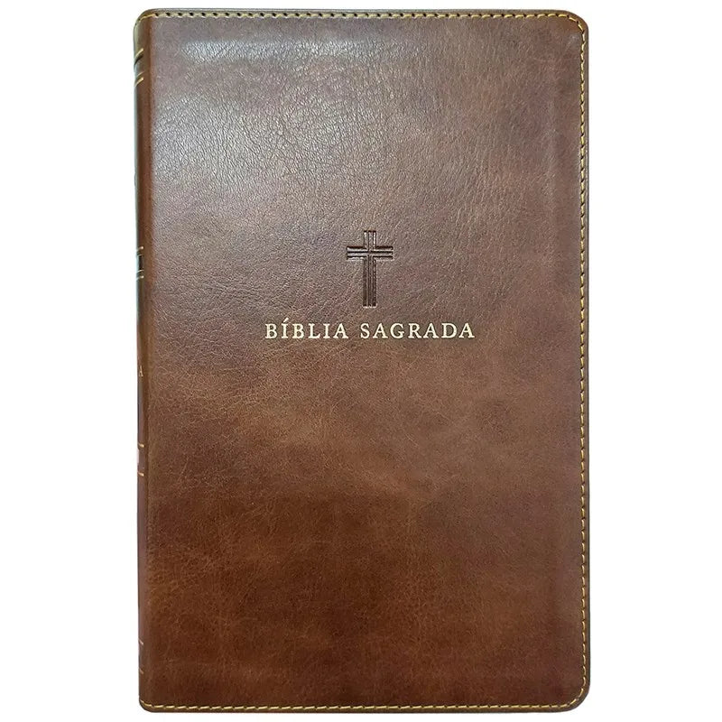 Bíblia Sagrada NVI Leitura Perfeita Couro Soft Marrom Com Índice