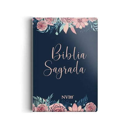 Bíblia Sagrada NVI Letra Normal Capa Rosas Especial