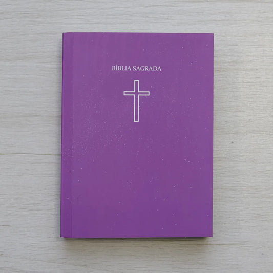 Bíblia Sagrada Pequena ARC Capa Brochura Salvos Pela Graça Rosa