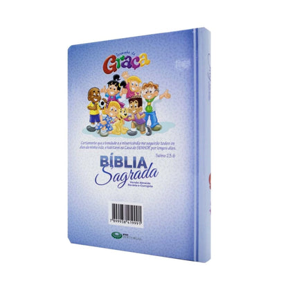 Bíblia da Turminha da Graça Capa Almofadada Menino Verso