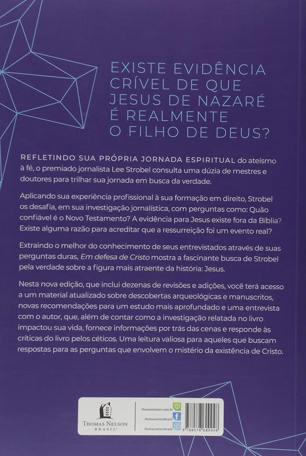 Em Defesa de Cristo Lee Strobel Verso