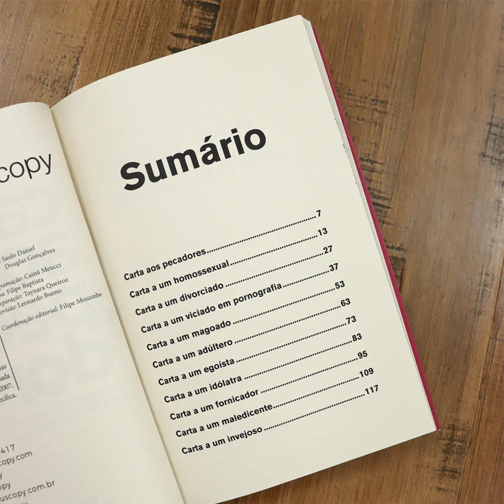 livro Cartas aos Pecadores Saulo D. Lopes e Douglas Gonçalves Sumário