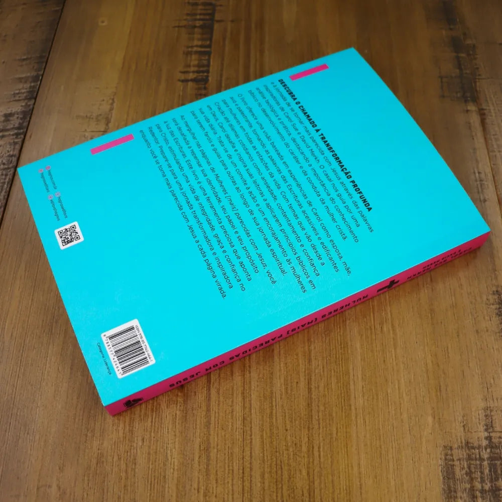 livro Mulheres Mais Parecidas com Jesus Carol Merkh e David Merkh Verso