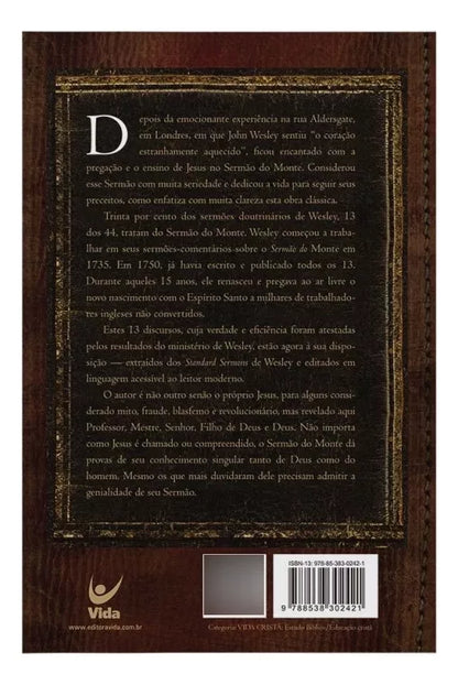 livro O Sermão do Monte  John Wesley Verso